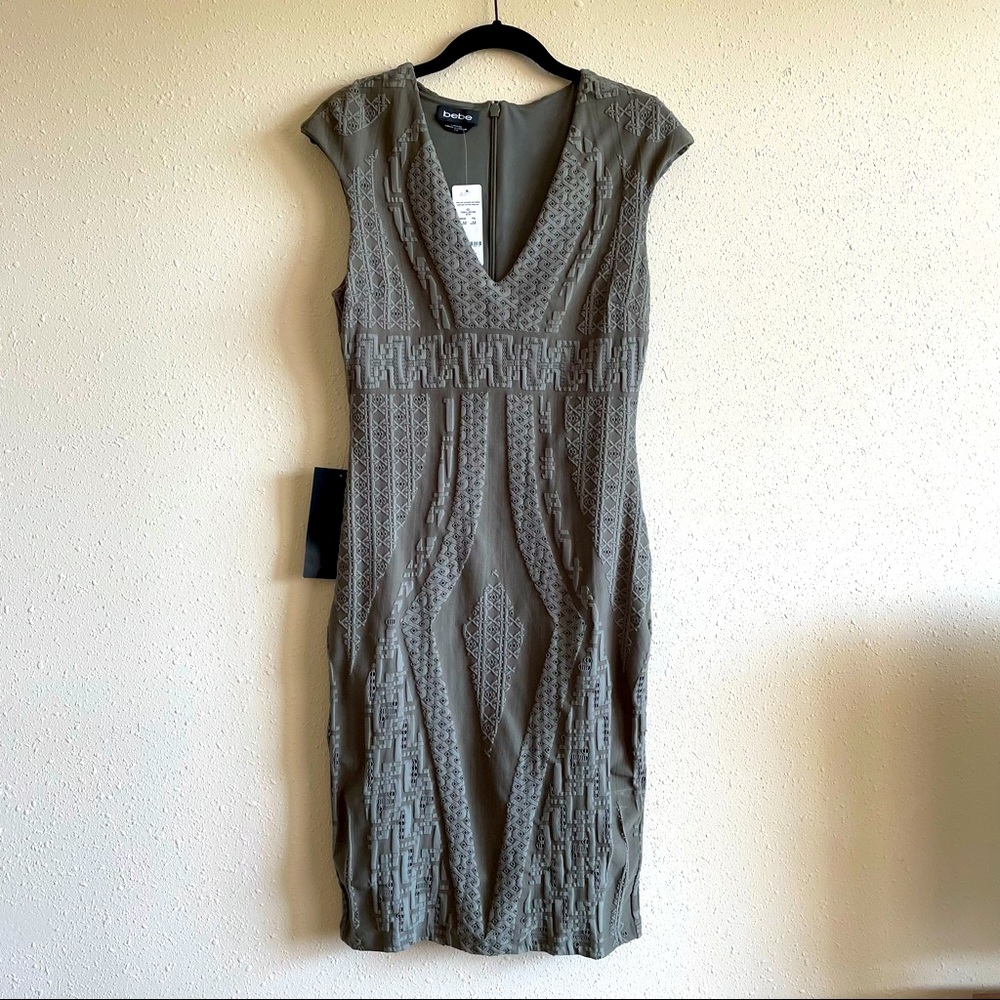 Gray Bebe Bodycon Dress